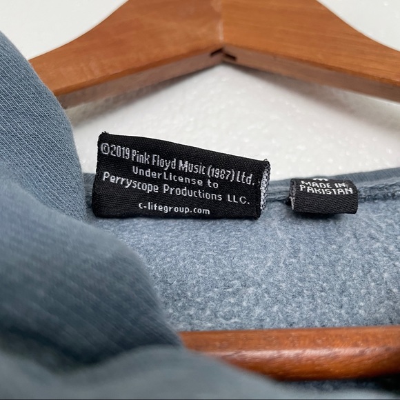 PINK FLOYD Acid Washed Cropped Hoodie - Picture 5 of 6